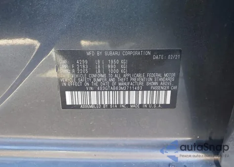 2021 Subaru Impreza 5-Door from USA, damaged, VIN 4S3GTAB63M3711483